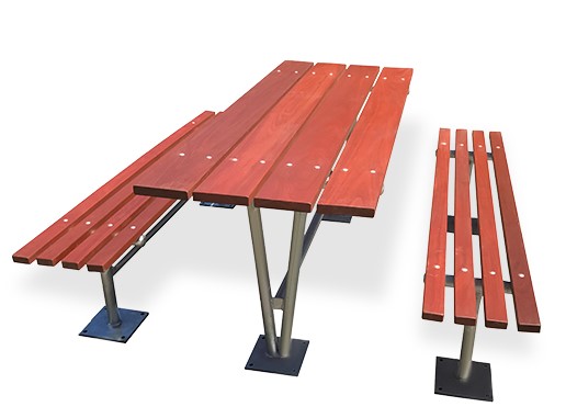EM043 Bench and EM044 Table, Custom Parkland Setting with Base Plate.jpg